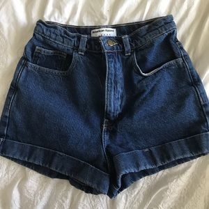American Apparel Denim High Waisted Shorts